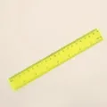 Règle droite transparente colorée de 20 cm, outil de dessin créatif pour papeterie d'étudiant. - Jaune