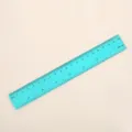 Regle droite en plastique vert 20cm outil de mesure fourniture scolaire transparente - Bleu