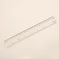 Règle en plastique transparent 20 cm échelle métrique impériale claire règle droite école - Blanc