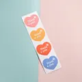 Adesivi di chiusura di ringraziamento a forma di cuore etichette adesive impermeabili - Cuore
