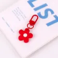 Llavero de flor roja color caramelo para bolsos y accesorios de moda elegantes decoración - Rojo