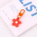 Llavero de flor bonito color caramelo colgante de bolso elegante para mujeres y niñas - Naranja