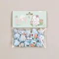 Blaue Cartoon DIY Harz Cabochons Set für Handyhülle Schreibwaren Basteln Dekor Zubehör - Blau-Serie