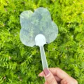 Eventail a main DIY transparent en forme de nuage pour peinture creative et cadeaux. - Éventail lapin (Petit)