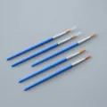 Set de pinceles puntiagudos de mango de plástico azul para pintura de acuarela y gouache - Azul