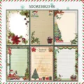 Weihnachtsmotiv Tagebuch Hintergrundpapier und dekorative Sticker Pack für DIY Basteln - SDCM-06