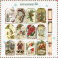 Vintage Weihnachtsaufkleber Packung Tagebuch dekorative DIY Handwerk Scrapbooking Artikel. - SDCM-07