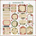 Weihnachtsaufkleber Set DIY Tagebuch Dekoration Etiketten niedliche Retro Feiertag Schreibwaren - SDCM-08