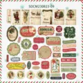 Weihnachten Guka Sticker Pack Vintage Festtags Scrapbook DIY Tagebuch Dekomaterial. - SDCM-09