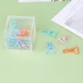 Set di clip per carta a forma di cuore colorate con scatola di immagazzinaggio in acrilico. - Cuore Colorato