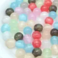 Perline rotonde in resina gelatinosa glitterata colorata per braccialetti di gioielli fai-da-te. - 8mm / Multicolore