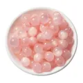 Perline rotonde in resina occhio di gatto rosa sabbia dorata stellata accessori per gioielli fai-da-te - 10mm (Foro circa 2mm) 10 Pz/Confezione / Rosa