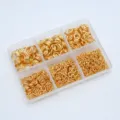 6-compartment jump ring set, assorted gold open rings for DIY bracelet necklace jewelry making. - KC Gold