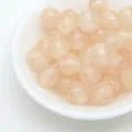 Glitter jelly resin round beads for DIY handmade bracelets, phone charms, and jewelry making. - Apricot