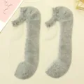 Women Grey Wave Crystal Silk Boat Socks Breathable Transparent Summer Short Socks - One Size 34-39 / Gray