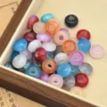 Perle resina glitterate colorate per creazione gioielli fai-da-te, catene telefono e artigianato. - colori misti casuali