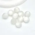 Perles imitation oeil de chat blanc mat 16mm, ideales pour bijoux DIY et accessoires de telephone. - 8mm / Blanc Mat