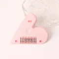 Peine de corte de cabello corazón rosa, recortador de flequillo con seguridad. - Rosa
