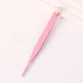 Pince rose en acier inoxydable avec décor de lapin mignon pour loisirs créatifs et carnet DIY. - Style de lapin carotte / Bout pointu / Rose