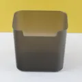 Boîte de rangement de bureau en plastique transparent et porte-stylo pour bureau et maison. - Noir Transparent