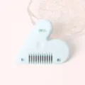 Peine cortapelos en forma de corazón azul, recortador de flequillo seguro para uso doméstico. - Azul