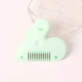 Variante de peine de corte de pelo verde claro en corazón, herramienta de flequillo. - Verde