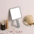Draagbare vierkante make-up handspiegel cosmetische spiegel grijze compacte handige tool - Vierkante spiegel / Blauw