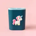 Cute cartoon multi-functional pen holder desktop storage box for student stationery. - Unicorn