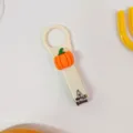 Lindo cortauñas de calabaza, cortauñas portátil de acero inoxidable para la manicura diaria. - Calabaza Blanca