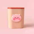 Cute cartoon pink pen holder desktop storage organizer for student stationery and makeup brushes. - Little Piggy
