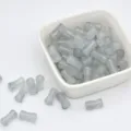 Perline di bambu in vetro perline distanziatrici sciolte per braccialetto fai da te accessori - 6x12mm Foro Circa 1mm / Grigio