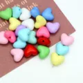 Perline a cuore in acrilico colorate sfuse per la creazione di gioielli fai da te unici - Multicolore