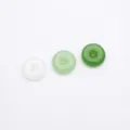 Colgante Ping An Kou de Imitación de Jade de Vidrio Pulsera Collar Accesorios Joyería - 11,6 mm, agujero aprox. 1,8 mm / Verde oscuro