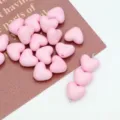 Perline cuore acrilico rosa colore caramella foro diretto perline sfuse accessori gioielli - Rosa chiaro