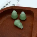 Pequenos colgantes de calabaza de vidrio para accesorios dejoyas DIY, suministros artesanales. - 16.8x12mm (Apertura aprox. 1.5mm) / Verde jade