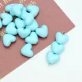 Blue acrylic heart beads for DIY jewelry making, charm bracelets, and phone straps. - Light Blue