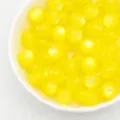 Resin cat's eye yellow round loose beads for DIY handmade bracelets jewelry accessories. - Yellow