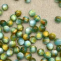 Perline in resina verde blu stile pittura a olio per la creazione di gioielli fai da te. - Smeraldo jadeizzato