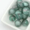 12mm perles oeil de chat vert gelee perles en vrac pour bracelets DIY breloques de telephone - 7. Vert d'eau de rêve