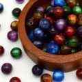 Perle occhi di gatto colorate cielo stellato pittura ad olio perline sciolte per gioielli fai da te - 8mm / Multicolore