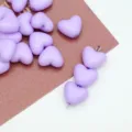 Purple acrylic heart loose beads DIY jewelry accessories for handmade phone chain bracelets - Light Purple
