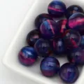 Perles œil de chat gélifiées de rêve 12 mm pour bracelets DIY, breloques de téléphone et bijoux. - 12. Violet foncé de rêve