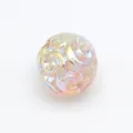 Perle en Acrylique Hydrangea Electroplaque UV 16mm pour Porte-cles Bijoux DIY - Champagne