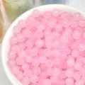 Pink 4mm glass bead loose beads detail shot, perfect for DIY handmade jewelry bracelets necklaces. - 100颗装 (4mm) / Pink