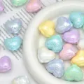 Acrylic balloon heart beads UV loose beads handmade DIY phone chain jewelry accessories material - Random Mixed Colors