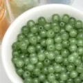Perline di vetro occhio di gatto verdi 4mm sfuse gioielli fai da te bracciale collana - 100颗装 (4mm) / verde senape