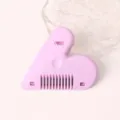 Peine desbastador de doble cara en forma de corazón y recortador de flequillo para el hogar. - Púrpura