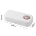 Mignon 3D dessin animé ours trousse grande capacité double couche étanche blanc papeterie étudiant - Blanc