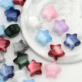16mm star cat eye resin beads loose spacer charms for DIY jewelry making handmade craft accessories - 16mm (Hole 2.2mm) / Multicolor