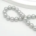 Dettaglio perle di vetro grigio, superficie liscia rotonda, foro dritto per fai da te - 3 mm (circa 130 pezzi) / Perla di imitazione di alta qualità - Blu madama